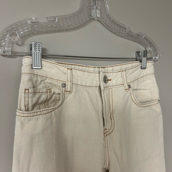 H&M Beige Straight Leg Carpenter Jeans - Picture 2 of 4